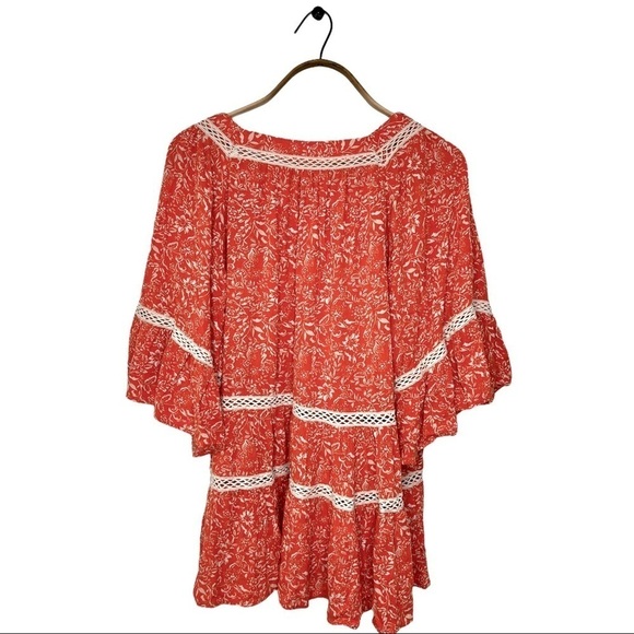 Free People Boho Peasant Flowy Floral Top - Picture 2 of 6